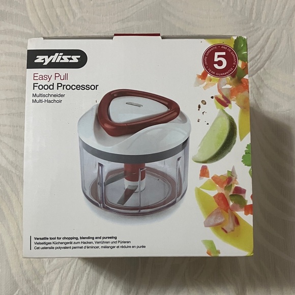 Zyliss Easy Pull Food Processor - Red. NEW - Picture 1 of 4